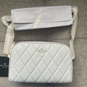 NWT Kate Spade Carey Smooth Leather Quilted Mini Camera Bag.